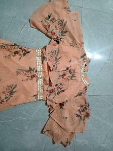 Peach Floral Maxi Dress
