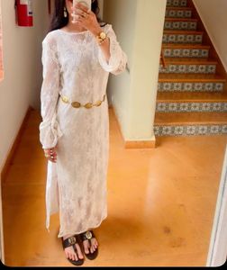 Elegant White Lace Maxi Dress
