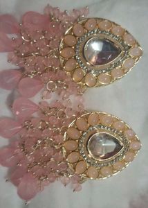 Pink Pearl Jhumka