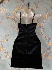 Black Velvet Mini Dress