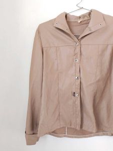 Branded Beige Jacket Top.