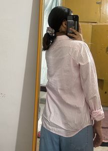 Pink And White Striped Shirt