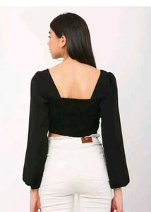 Crochet Square Neck Crop Top🎀🖤