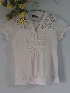 Pure White Lacey Cotton Top