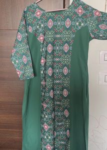 Green Printed Kurta Dress