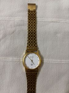 Sonata Quartz White Dial Metal Strap Watch
