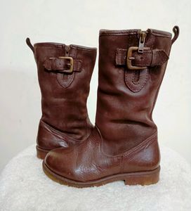 Zara Unisex Pure Leather Boots