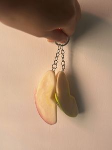 Apple Slice Keychain 🍏🍎