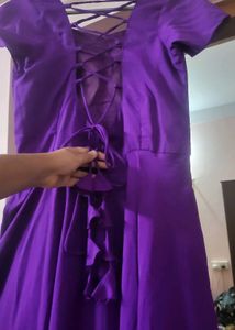 Purple Fit &amp; 360degree Flare Dress