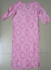 Pink Printed Kurta
