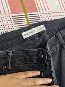 black asos jeans