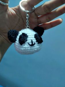 Crochet Panda Keychain