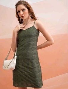 With Tag Green Mini Dress