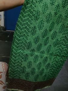 Green Printed Kota Doriya Saree