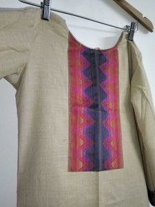 Beige Culottes Pants &amp; Kurta set