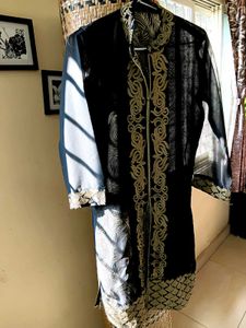 Timeless Obsidian Black Kurta – Minimalist Eleganc