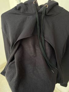 Cutout Black Hoodie