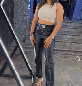 Stylish Black Faux Leather Pants