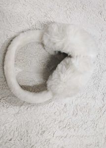 Fuzzy White Earmuffs