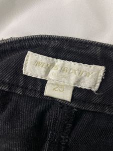 Black Distressed Denim Shorts