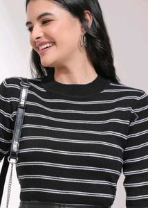 Women Black &amp; White Pullover
