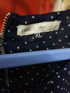 Navy Blue Polka Dots Top
