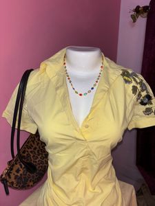 🪐 y2k fitted butter yellow shirt 🪐