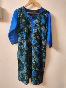 Blue Flower print kurti