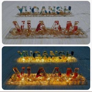 Resin Name Lamp