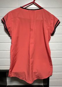 Comic Theme Peach Top With Black Outline