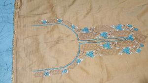 Kurti Material With Neck Work