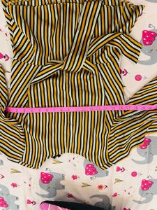 Striped Tie-Front Top