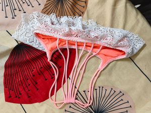 Lace Ruffle Bikini Top /32-34 Inch