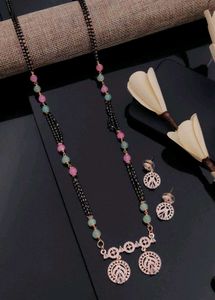 AD Mangalsutra With Earrings