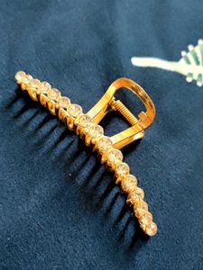 Gold Rhinestone Hair Claw Clip