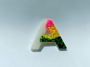 Resin Initial Keychains