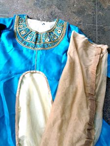 Teal Anarkali Dress with Dupatta