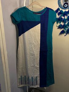 Color Block Linen Dress