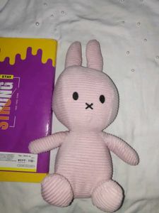 Imported Ribbed Pink Miffy Plushie