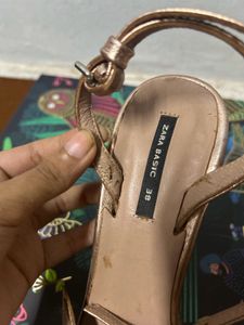 ZARA premium rose gold heels