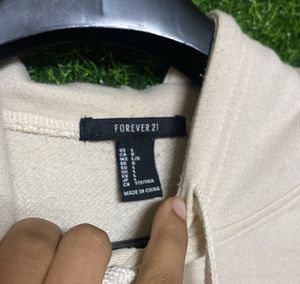 Forever21 Striped Sleeve Hoodie