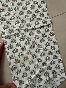 Green Printed Kurta with Pants