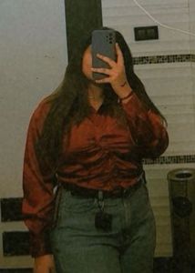 Burgundy Satin Shirt