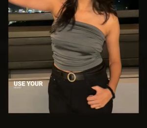 Grey Ruched tube top