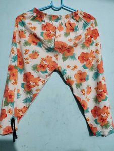 Floral Print One Third Pyjama