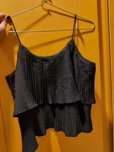 Black Pleated Cami Top