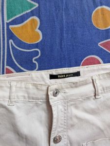 🩷🤍Twist Jeans Creamy Pink Skirt🩷🤍