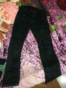 Dark Wash Moto Jeans