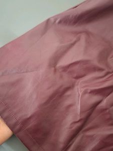 burgundy Faux Leather Mini Skirt