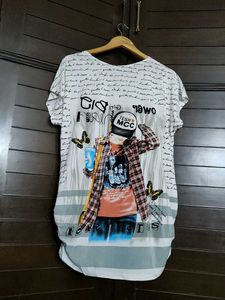 Women Printed Long Length Casual Top